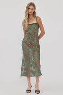 Floral Jacquard Midi Slip Dress