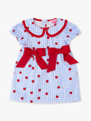 Apple Gingham Short Sleeve Dress
