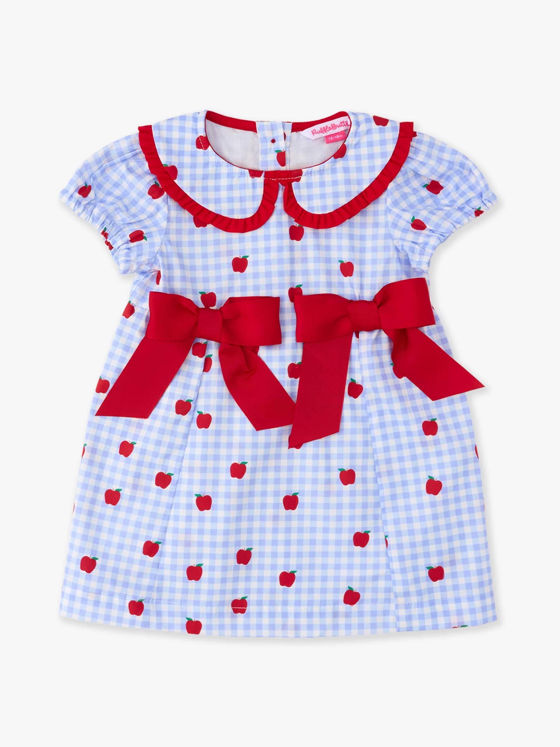 Apple Gingham Short Sleeve Dress
