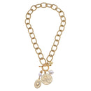 Religious Medals Toggle Necklace