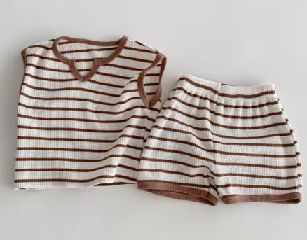 Striped Short Set