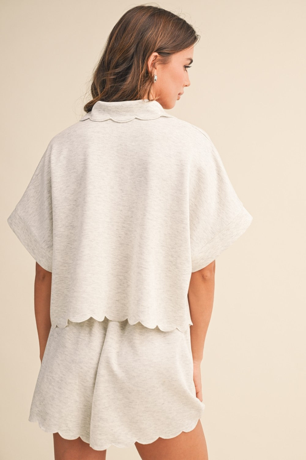 Scallop Collared Top & Short Set