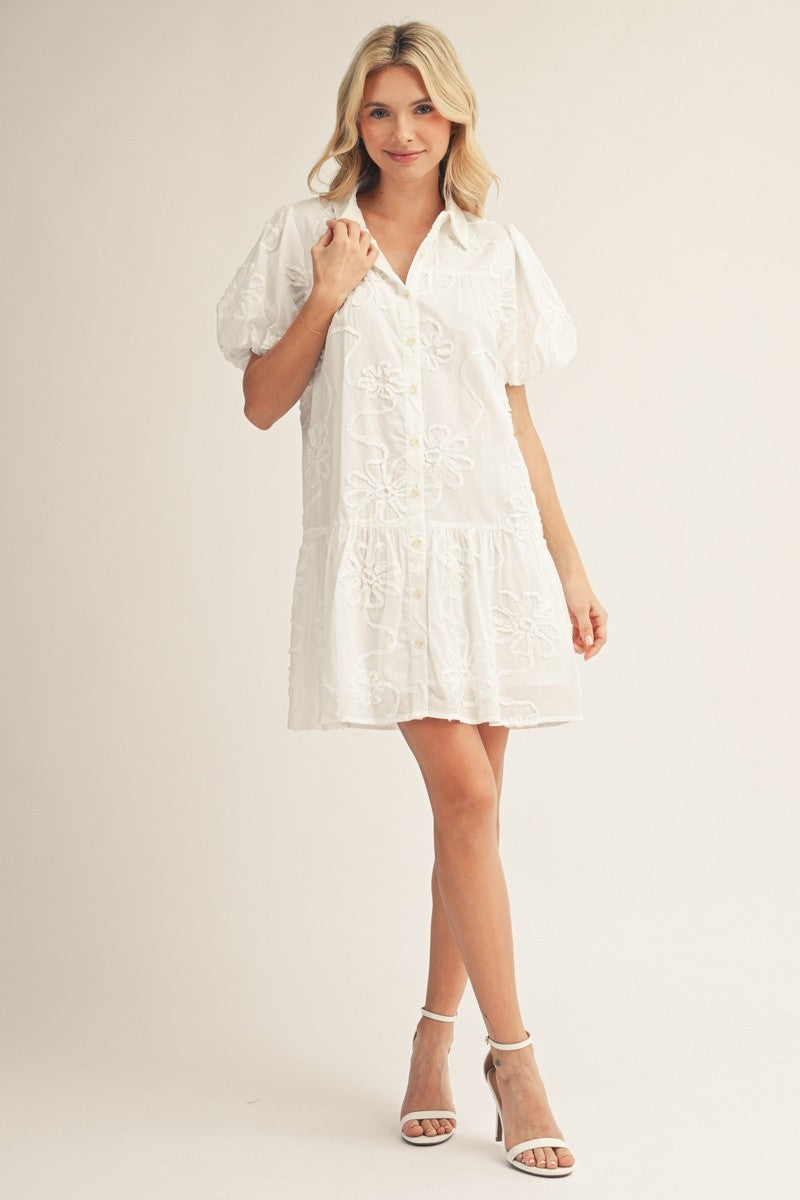 3D Floral Mini Dress