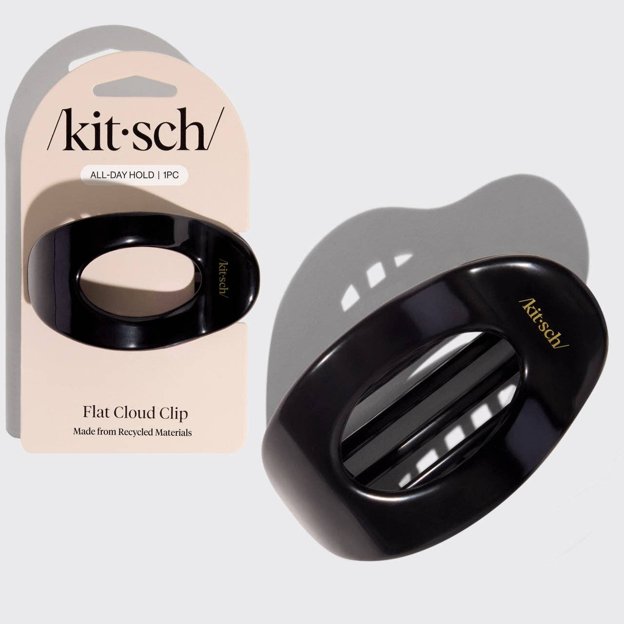 Black Flat Medium Cloud Clip