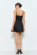 Embellished Jewel Satin Mini Dress