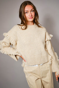 Fringe Detail Pullover Sweater