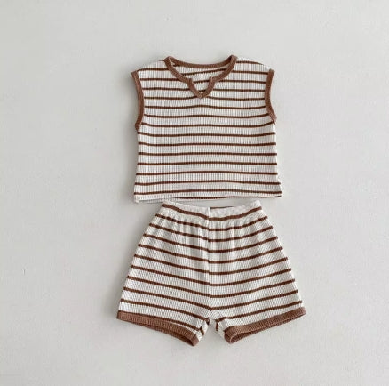 Striped Short Set