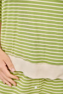Striped Short Sleeve Sweatshirt