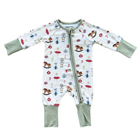 Christmas Puppies Zipper Romper