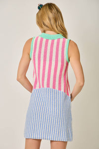Mixed Stripe ColorBlock Dress