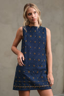 Jeweled Denim Dress