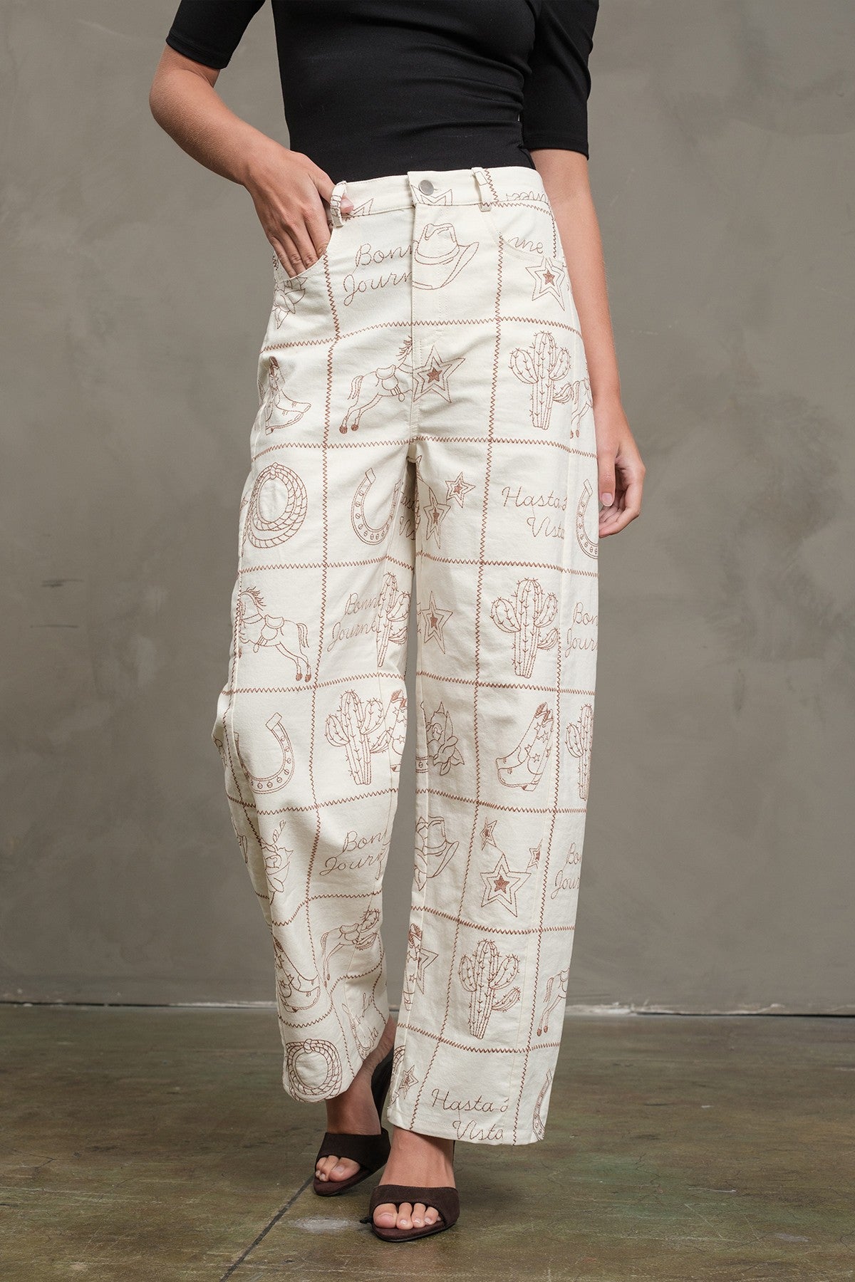 Western Embroidered Pants