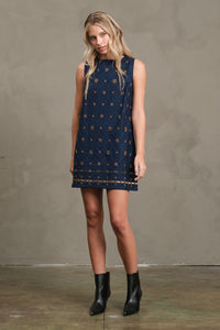 Jeweled Denim Dress