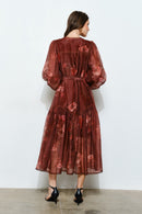 Floral Organza Midi Dress