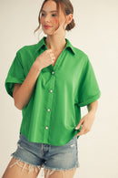 Pearl Button Detail Blouse