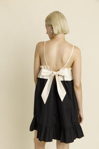 Colorblock Ruffle Babydoll Dress