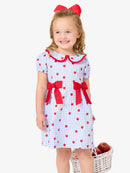 Apple Gingham Short Sleeve Dress