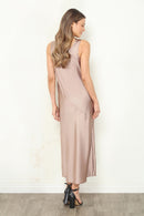 Satin Bias Maxi Dress