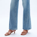 Mid Rise Straight Leg Jeans