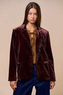 Fringe Velvet Blazer