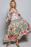 Boho Deep V Maxi Dress