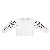 White Bow Sleeve Sweatshirt