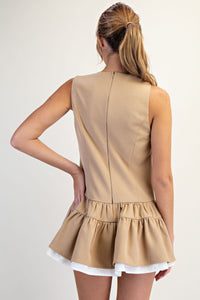 Asyemtrical Strap Mini Dress