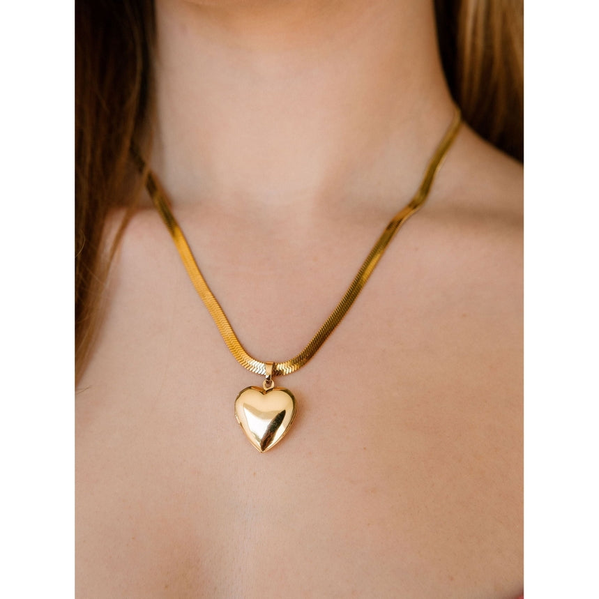 Mae Heart Locket Necklace