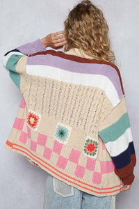 Handmade Patch Open Cardigan