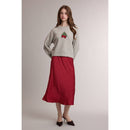 Red Polka Dot Midi Skirt