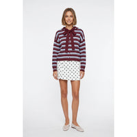 Striped Hooded Cardigan