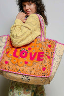 LOVE Bandana Quilted Tote Bag
