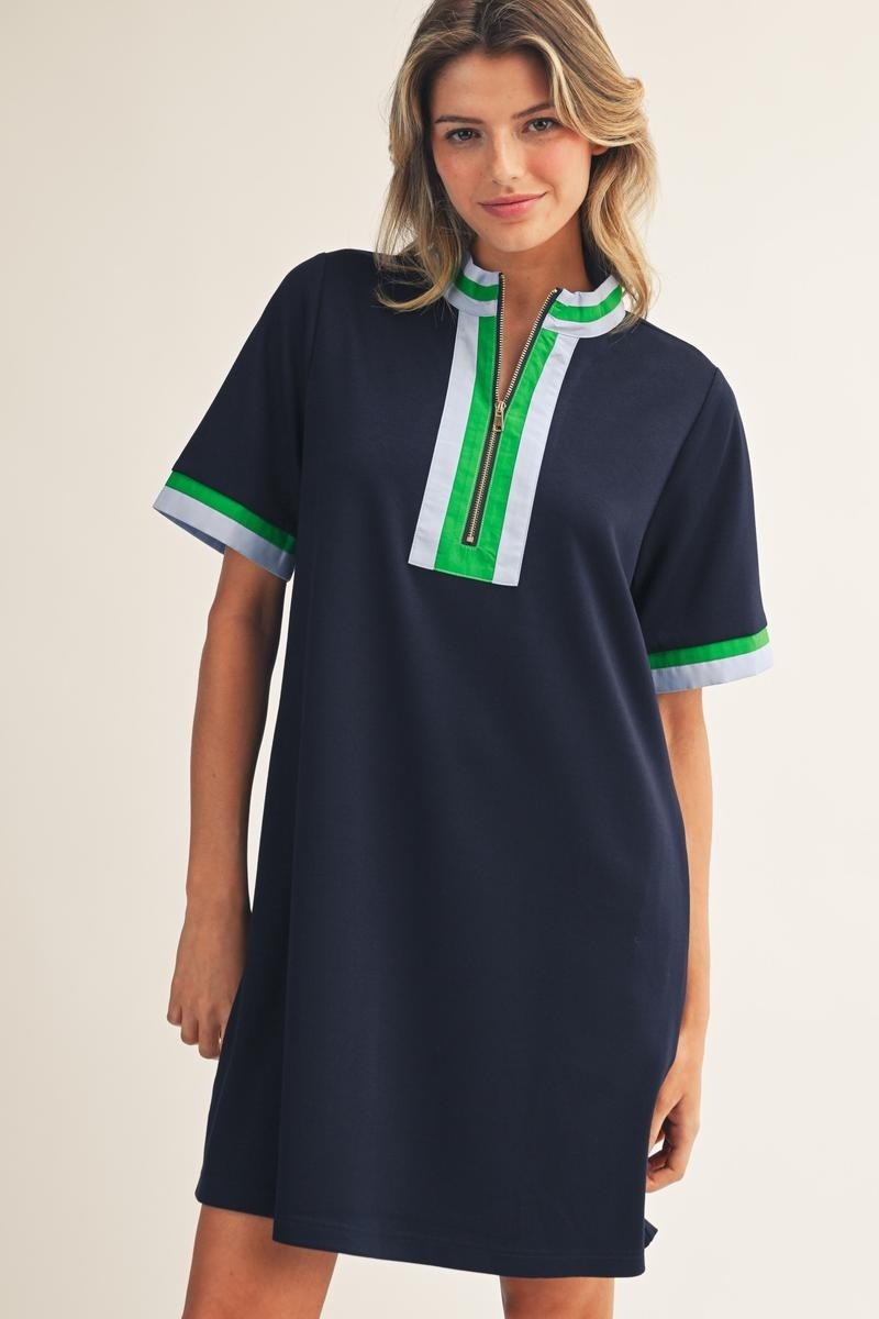 dress with zip up front Front Zip Up Solid Casual Dress – Kirby's Kloset