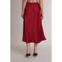 Red Polka Dot Midi Skirt