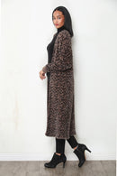 Longline Cheetah Cardigan