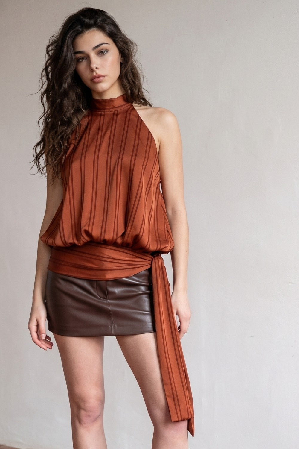 Side Tie Halter Top