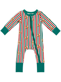 Gingerbread Lane Zipper Romper