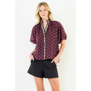 Polka Dot Puff Sleeve Top