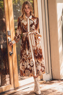 Retro Printed Midi Dress