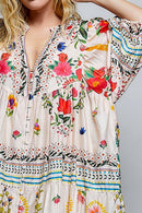 Boho Deep V Maxi Dress