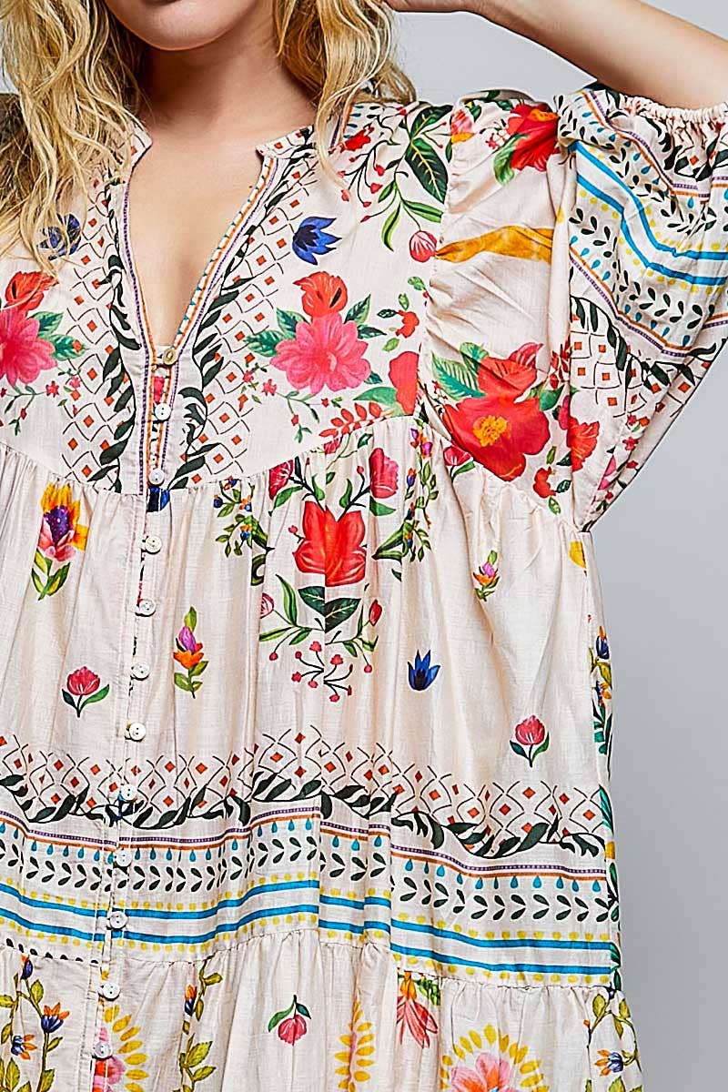 Boho Deep V Maxi Dress
