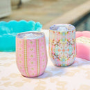 Rosemary Stripe Pink 12 oz. Wine Tumbler