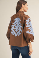 Baroque Applique Detail Top