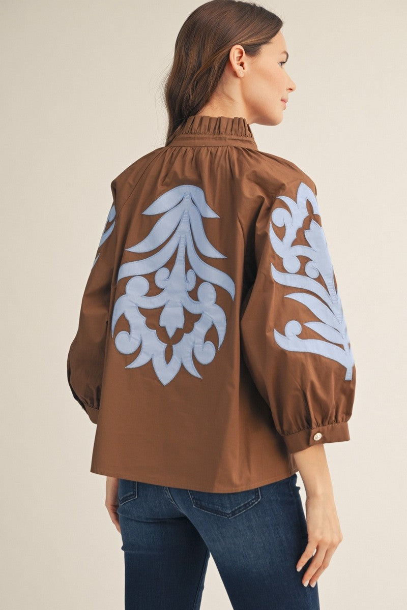 Baroque Applique Detail Top