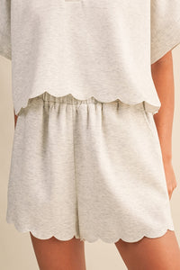 Scallop Collared Top & Short Set