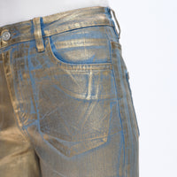 Golden High Rise Wide Leg Denim Jeans