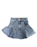 Denim Embellished Skort
