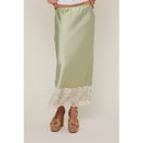 Satin Lace Maxi Skirt