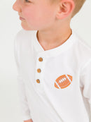 Football Embroidered Henley
