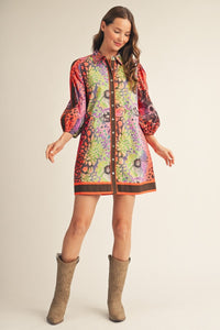 Leopard Floral Dress